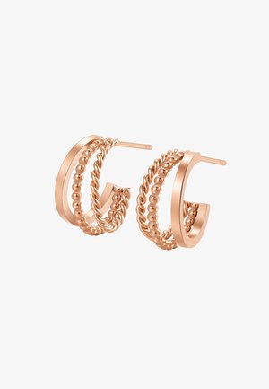Hey Happiness, TWIST & BEAD HOOP - Ohrringe - rose gold-coloured