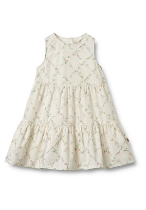 LUISE - Jerseyklänning - ivory checked flowers