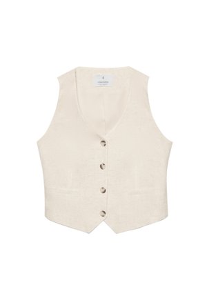 Stradivarius BUTTONED - Waistcoat - stone