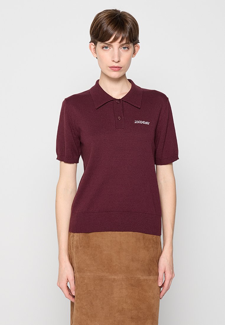 2nd Day Poloshirt donkerrood 2nd Day Poloshirt donkerrood