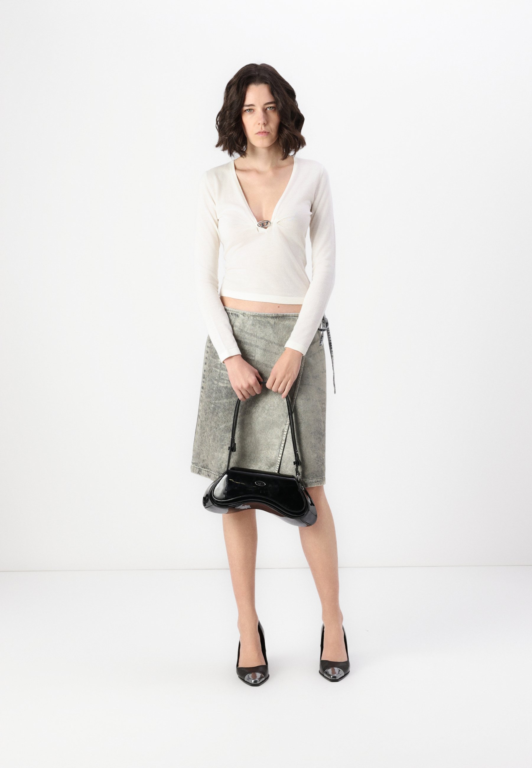 Diesel PIAFFY - Jumper - white denim - Zalando.co.uk Diesel PIAFFY - Jumper - white denim - Zalando.co.uk