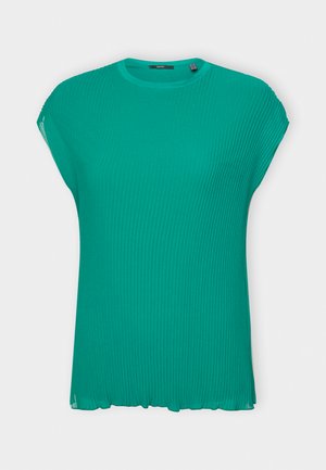 Esprit Collection PLISSEE BLOUSY TEE - Blúzka - emerald green