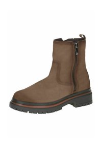 Caprice ELEGANTE-WEITE MIT CLIMOTION - Enkellaarsjes met plateauzool - taupe nubuc