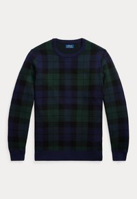 PLAID WASHABLE WOOL JUMPER - Stickad tröja - black