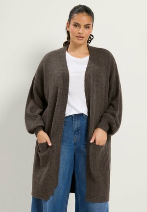 Yours Clothing PLUS SIZE CARDIGANS - Gilet - brown