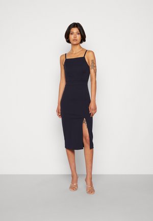 STRAPPY SQUARE NECK MIDI DRESS - Kotelomekko - navy blue