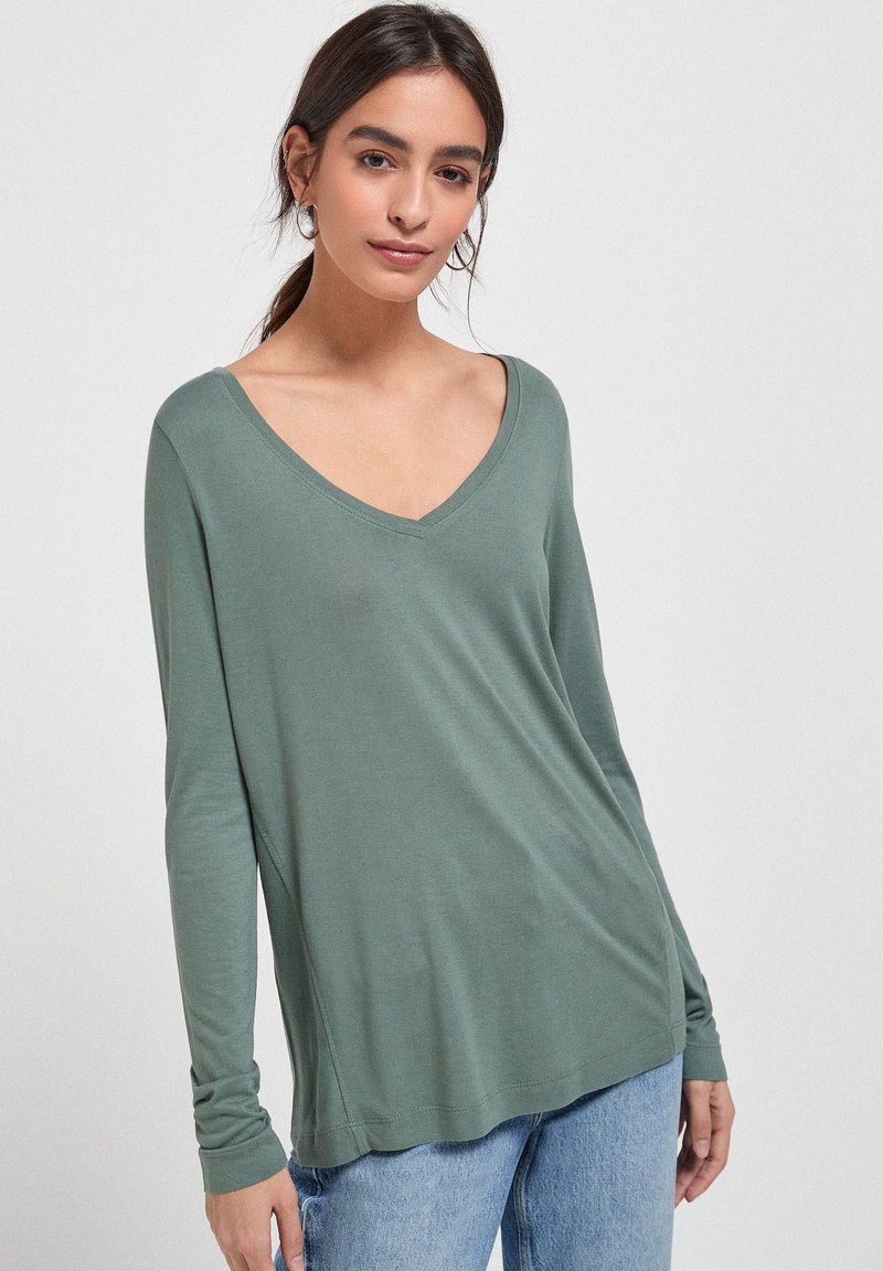 Next Langærmet T-shirt - khaki