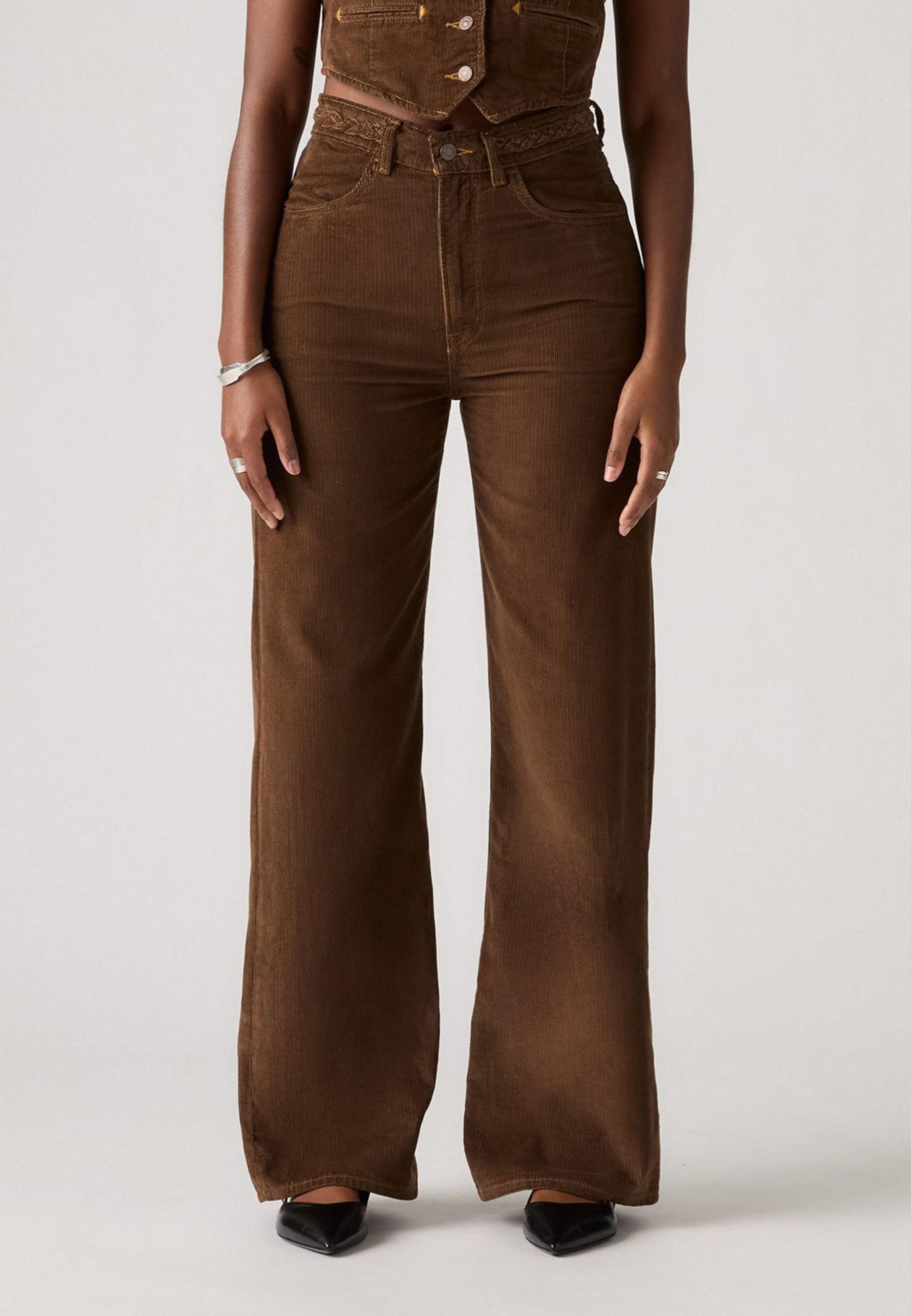 LEVI’S® MADE&CRAFTED® SPEC WIDE LOOKOUT Dżinsy Ribcage Z Prostą Nogawką W Kostce - Czarny | Levi's® PL