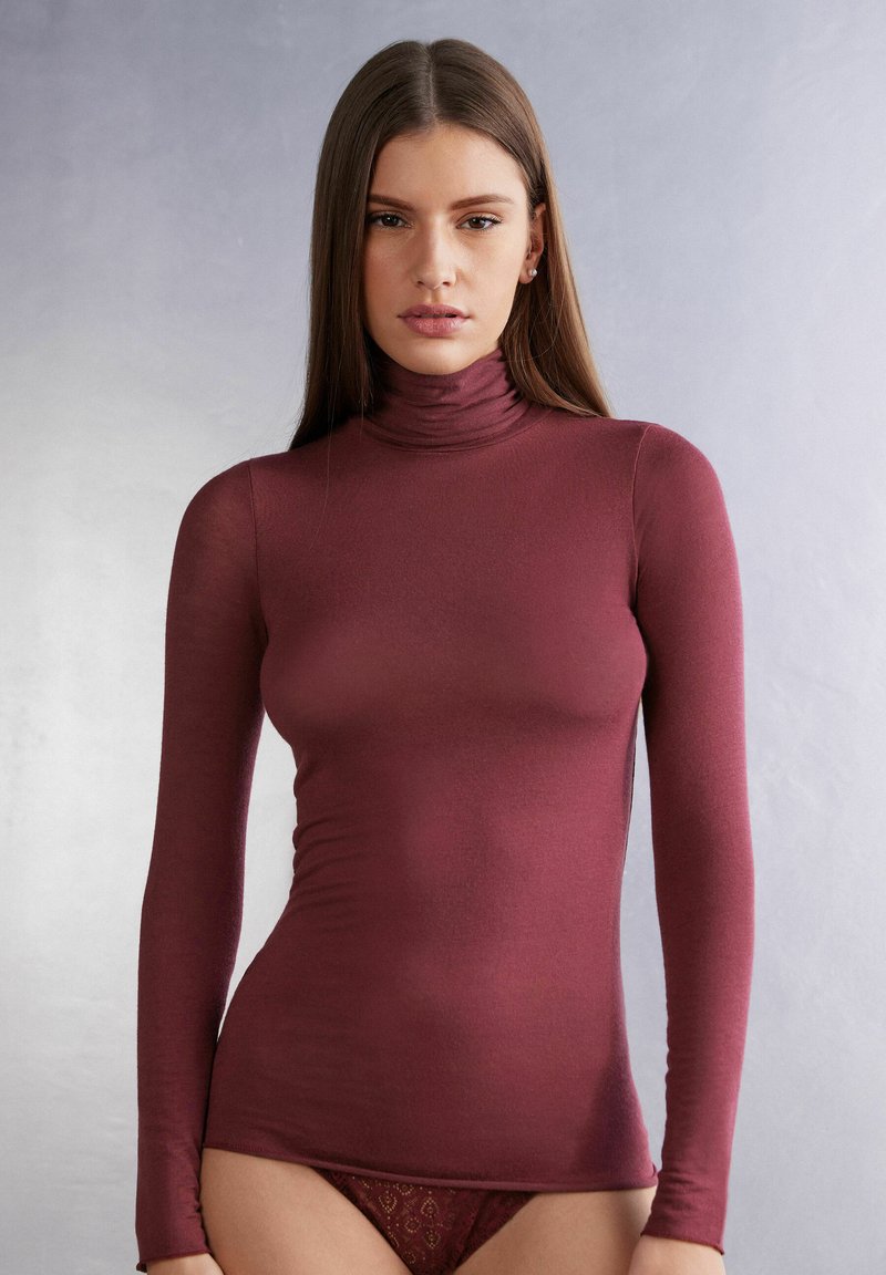 Intimissimi HOCHGESCHLOSSENES -ULTRALIGHT - Langarmshirt - bordeaux