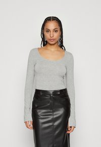 Gina Tricot - SOFT TOUCH - Long sleeved top - grey melange Thumbnail Image 1