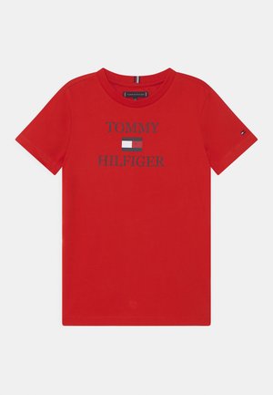 LOGO TEE - Camiseta estampada - deep crimson