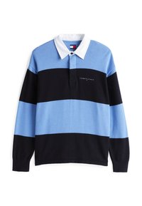 STRIPED RUGBY SWEATER - Strickpullover - black/colorado blue