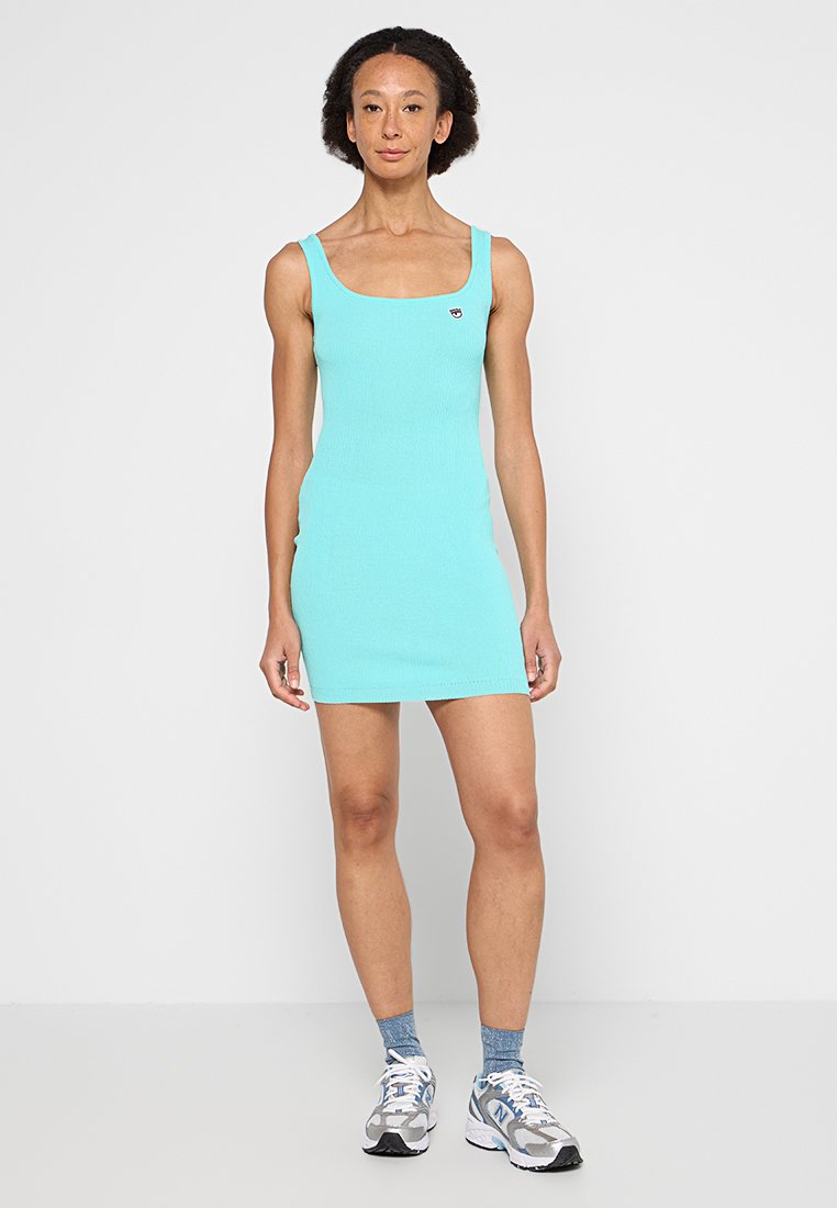 CHIARA FERRAGNI Gebreide jurk turquoise CHIARA FERRAGNI Gebreide jurk turquoise