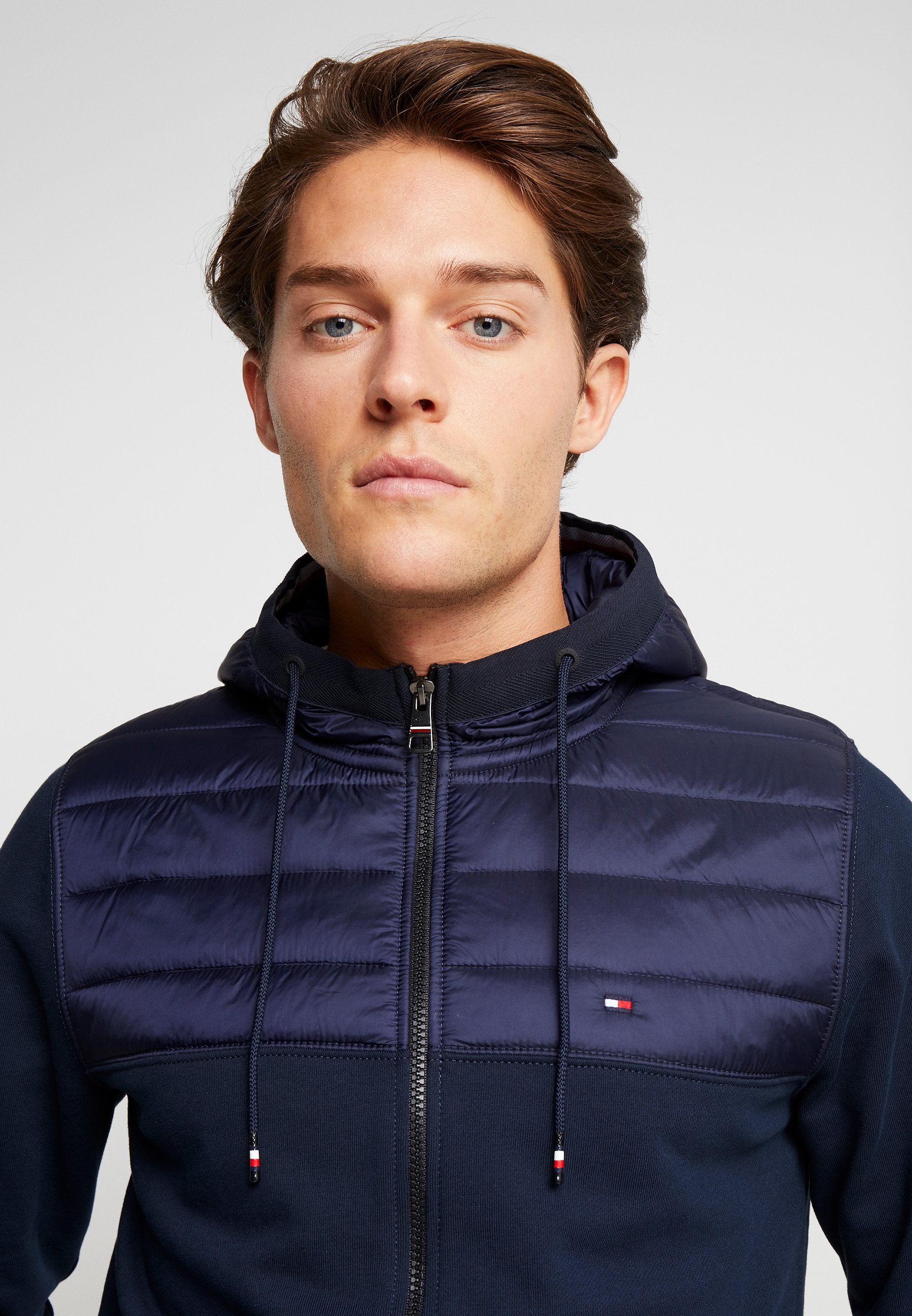 tommy hilfiger mixed media zip through jacket