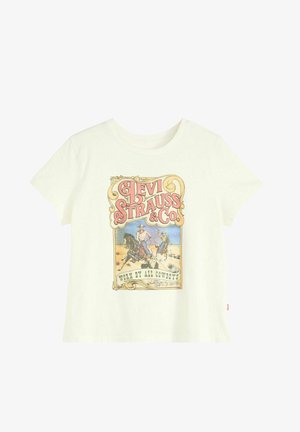 Levi's® GRAPHIC BOXY SINCE - Printtipaita - white