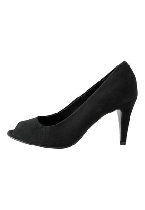 Next REGULAR FIT - Zapatos con punta abierta - black suede