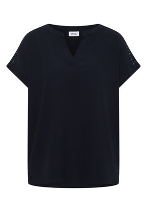 Cecil, DROPPED SHOULDER BLUSENSHIRT MIT STRUKTUR - Blouse - urban dark blue