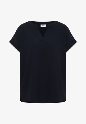 Cecil, DROPPED SHOULDER BLUSENSHIRT MIT STRUKTUR - Blouse - urban dark blue