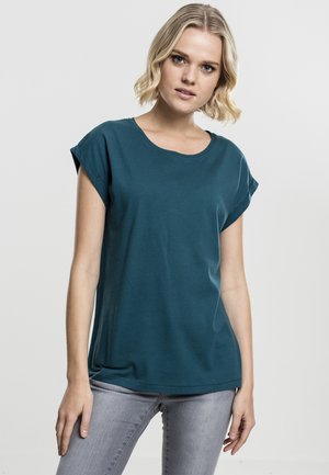 EXTENDED SHOULDER TEE - Jednoduché triko - teal