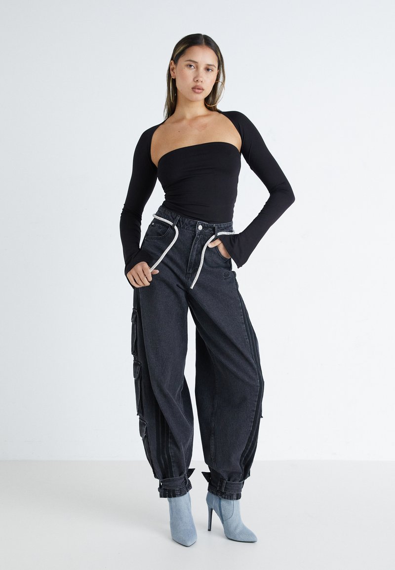 21FASHION - Manches Longues - Femme Noir * Taille Unique