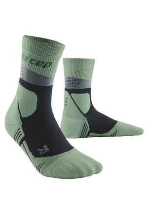CEP COMPRESSION HIKING MAX CUSHION MID CUT - MADE IN GERMANY - Sports socks - grey mint