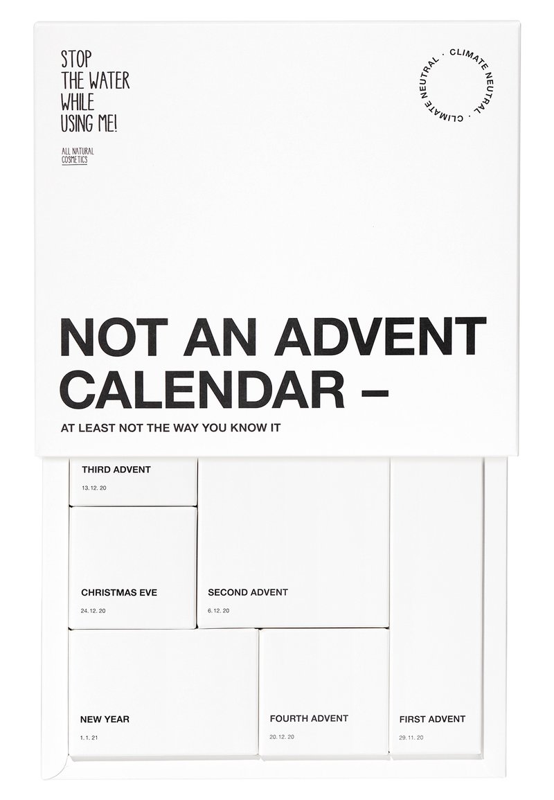 STOP THE WATER WHILE USING ME! ALL NATURAL NO ADVENT CALENDER - Adventkalender - black,white