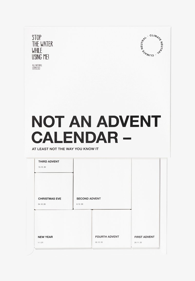 STOP THE WATER WHILE USING ME! ALL NATURAL NO ADVENT CALENDER - Adventkalender - black,white