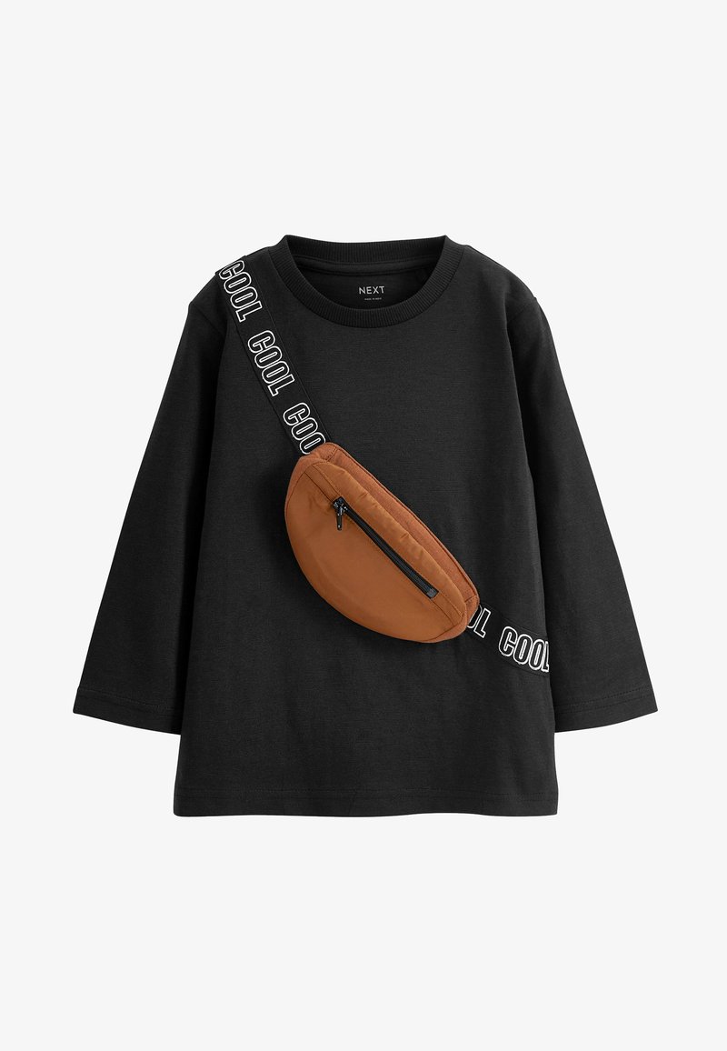 Next LONG SLEEVE BUMBAG T-SHIRT - Tops ar garām piedurknēm - black tan brown