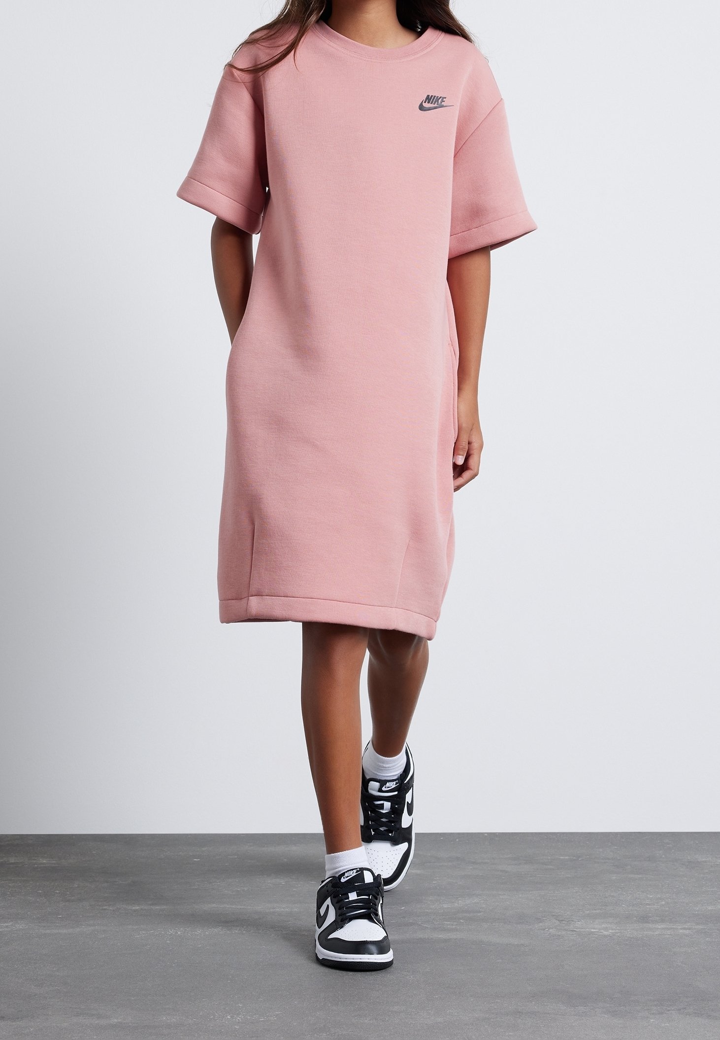 pink and black nike dress