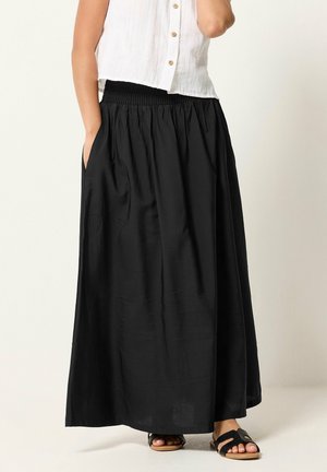 Pixie Girl, PETITE MIDI SKIRTS - Falda larga - black