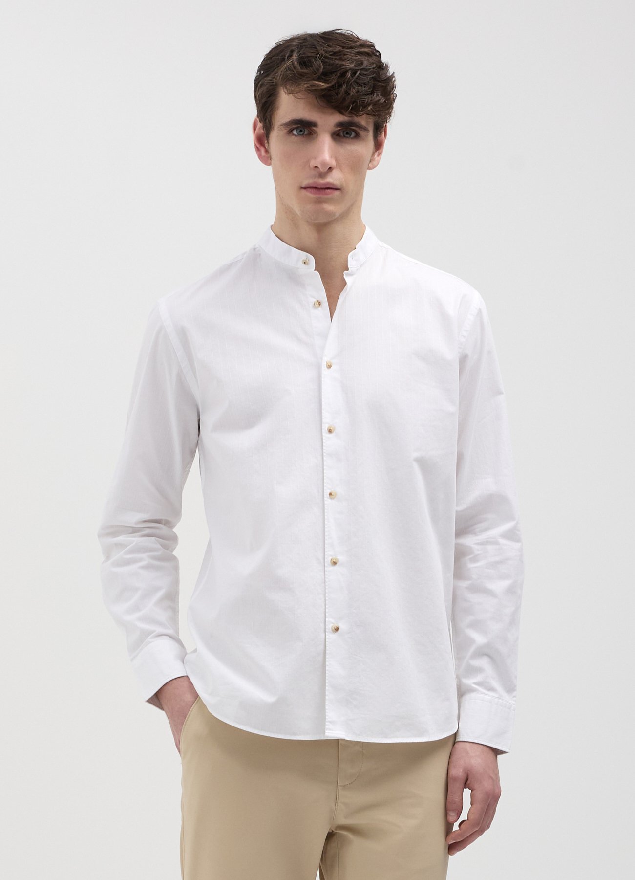 Calliope COREANA A RIGHE Camicia bianco/bianco denim