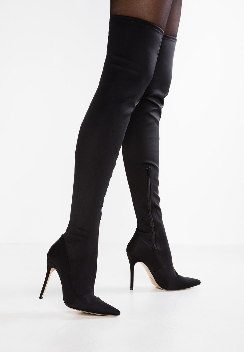 Topshop Botas de tacón - black