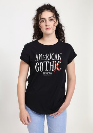 WEDNESDAY AMERICAN GOTH - Print T-shirt - black