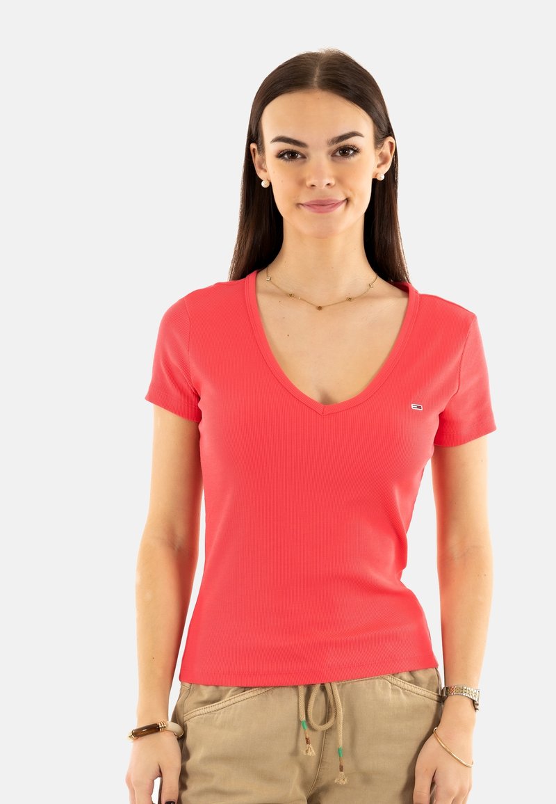 Tommy Jeans T-shirt basic - rouge