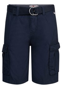 Petrol Industries - WITH BELT - Shorts - blue Miniatuurafbeelding 1