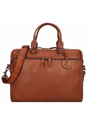 Sac Bandoulière/cartable Fossil Dillon - Cuir Cognac - 41x35x9cm - Occasion Très Bon état