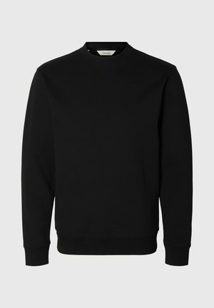 Selected, SLMTOM SOFT CREW NECK SWEAT NOOS - Sudadera - black