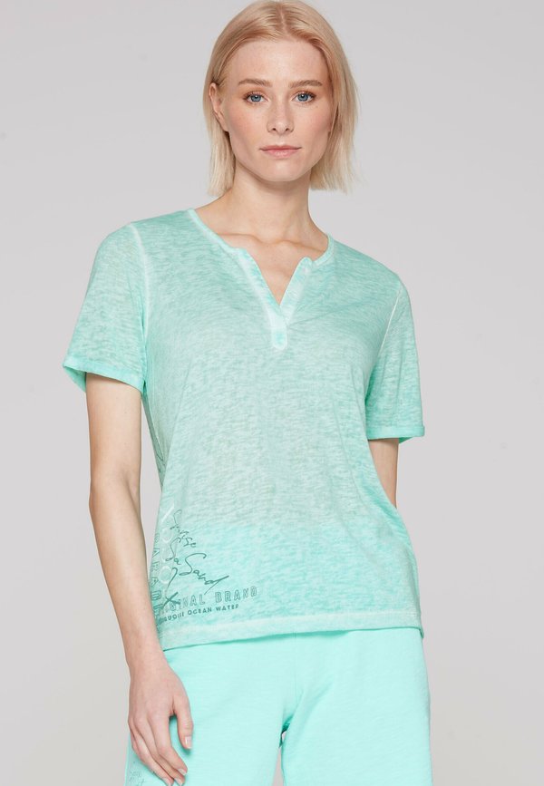 MIT RÜCKEN-PRINT - Bluse - aqua splash