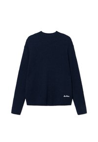 Les Deux GRADY WAFFLE MOCKNECK - Strickpullover - dark navy