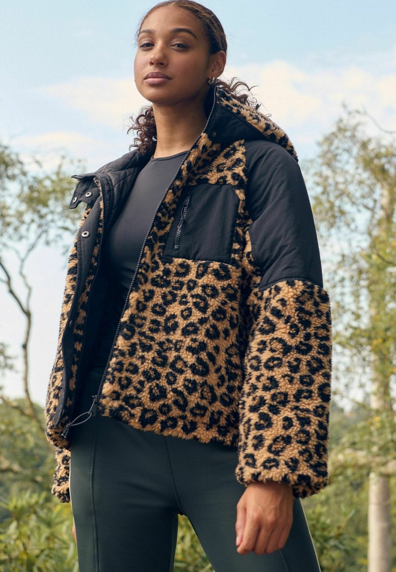 Next REGULAR FIT TEDDY BORG - Zimná bunda - animal print