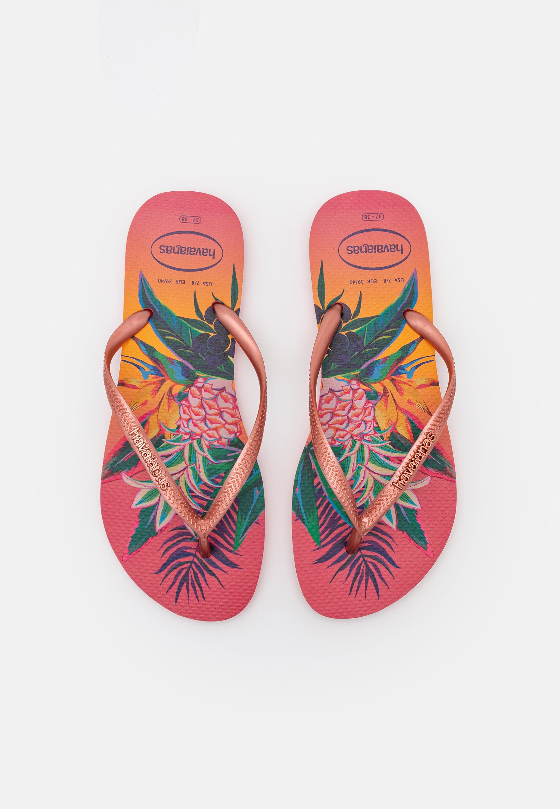 Havaianas SLIM FIT TROPICAL - Bade-Zehentrenner - pink porcelain/rosa Havaianas SLIM FIT TROPICAL - Bade-Zehentrenner - pink porcelain/rosa