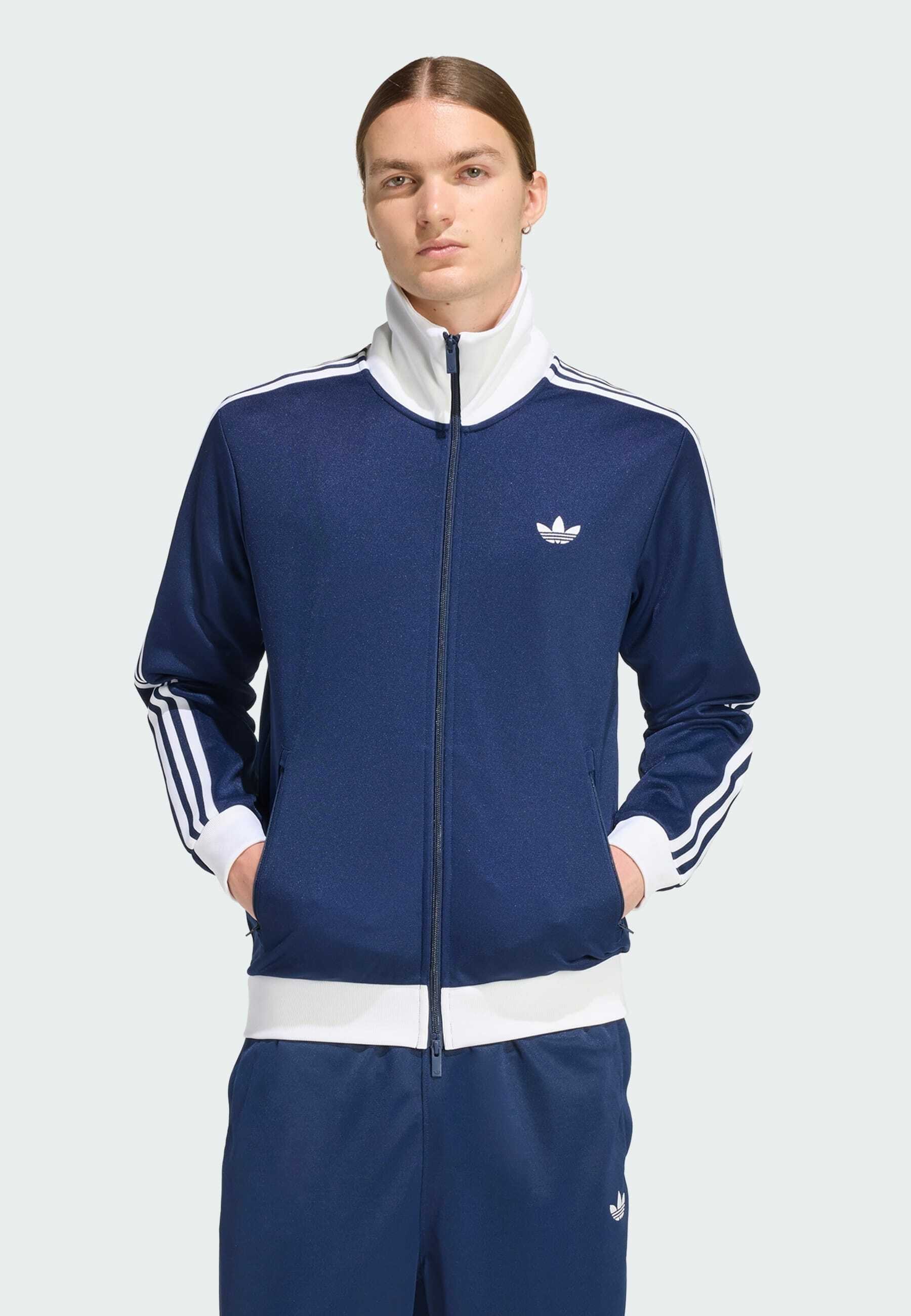 adidas Originals BECKENBAUER TT - Zip-up sweatshirt - night indigo