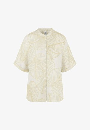 Bomboogie, CON COLLETTO ALLA COREANA - Button-down blouse - off white yellow
