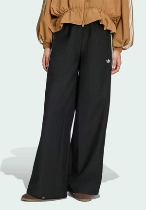 adidas Originals, LOOSE CHECK TRACK PANTS - Trousers - black