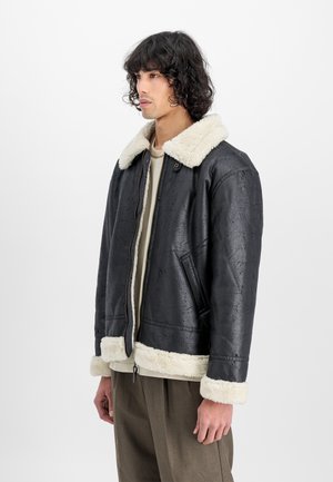 Alpha Industries, Kunstlederjacke - black