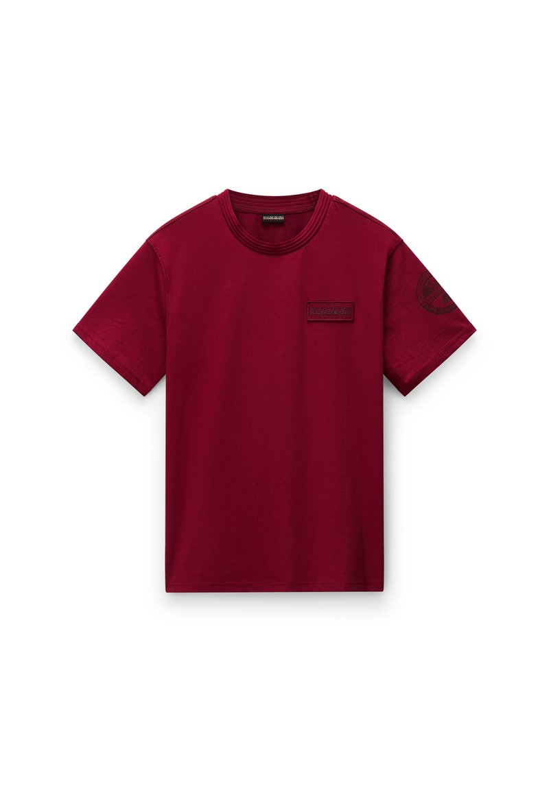 Napapijri T-shirt print donkerrood Napapijri T-shirt print donkerrood