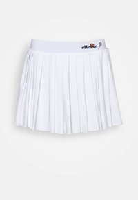 Gonna da tennis plissettata bianca con una fascia ampia in vita che presenta il logo ellesse. Realizzata in materiale morbido e leggero.