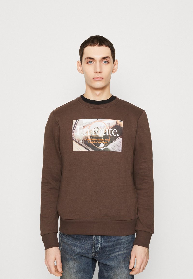 Jack & Jones JORHARLOW CREW NECK Sweatshirt seal brown/marron