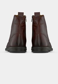 Pier One LEATHER - Bottines à lacets - cognac