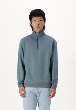 Jack & Jones JJEBRADLEY HALF ZIP - Bluză de molton - goblin blue